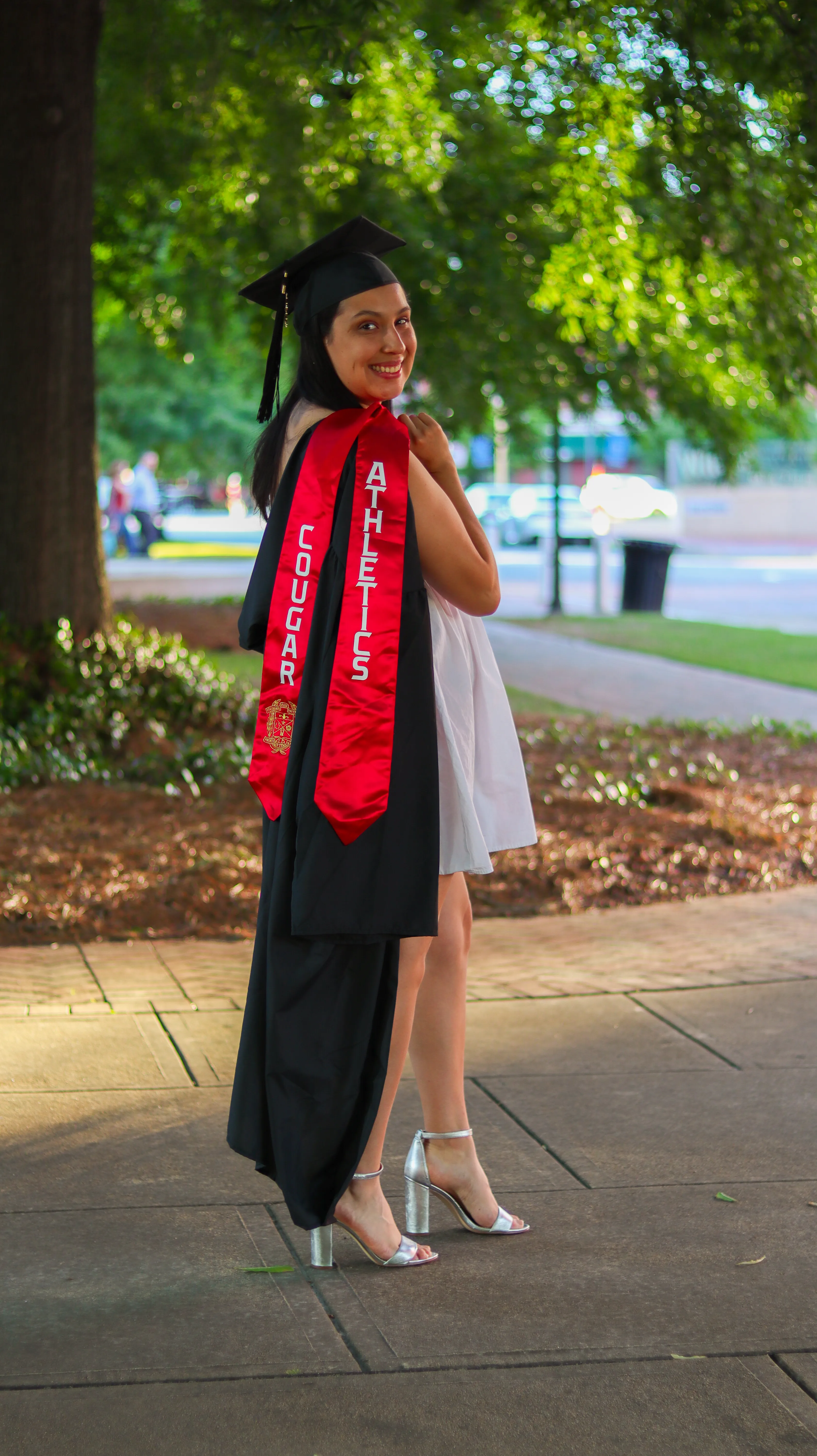 Photo of a cityscape at dusk